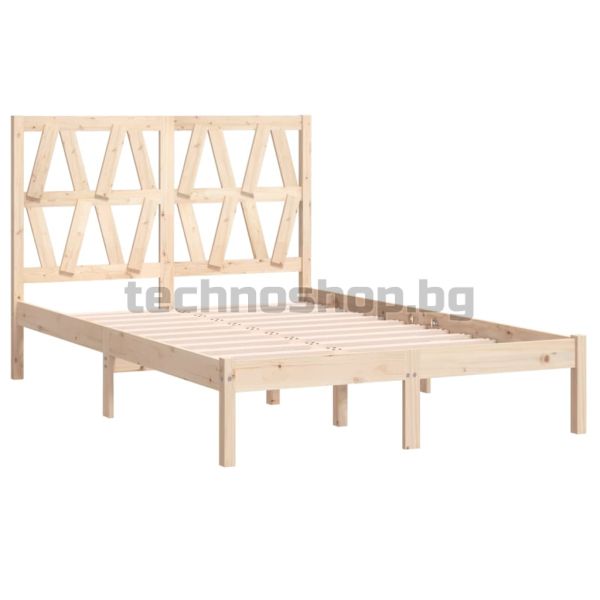 Рамка за легло, масивно дърво бор, 120x190 см, Small Double