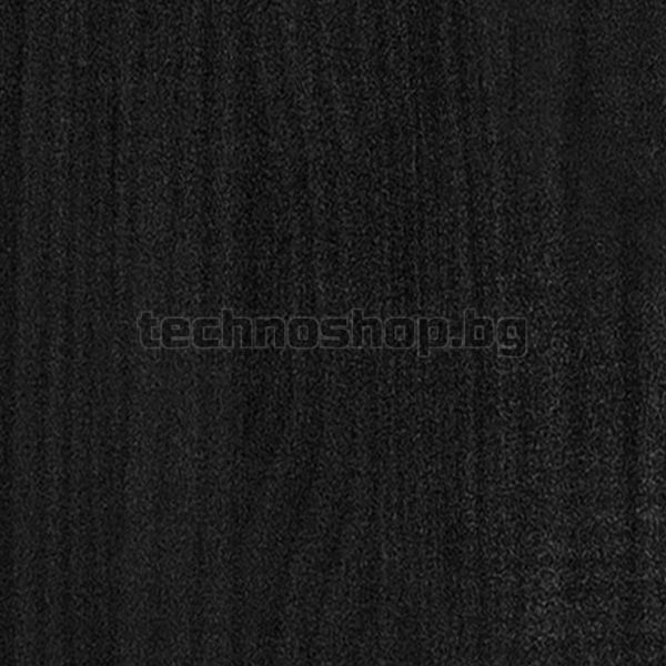 Рамка за легло черна масивно дърво 75x190 см Small Single