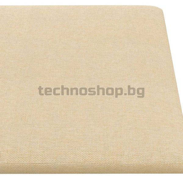Стенни панели, 12 бр, кремави, 30x15 см, плат, 0,54 м²