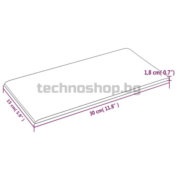Стенни панели, 12 бр, кремави, 30x15 см, плат, 0,54 м²