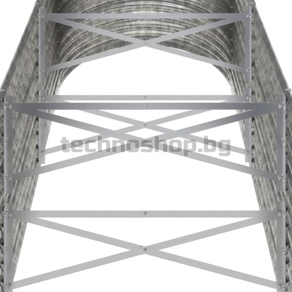 Градинска повдигната леха поцинкована стомана сребрист