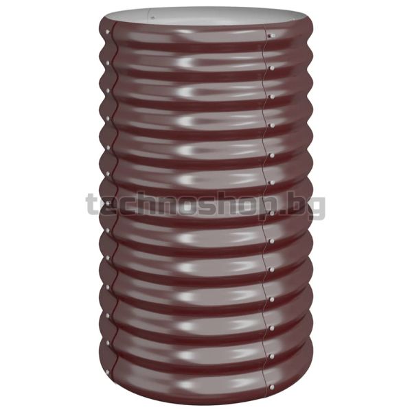 Градински плантер поцинкована стомана 40x40x68 см кафяв