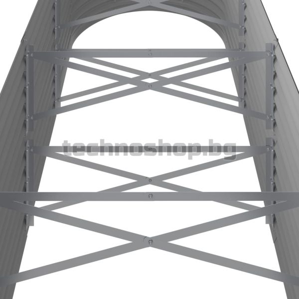 Градинска повдигната леха поцинкована стомана сиво