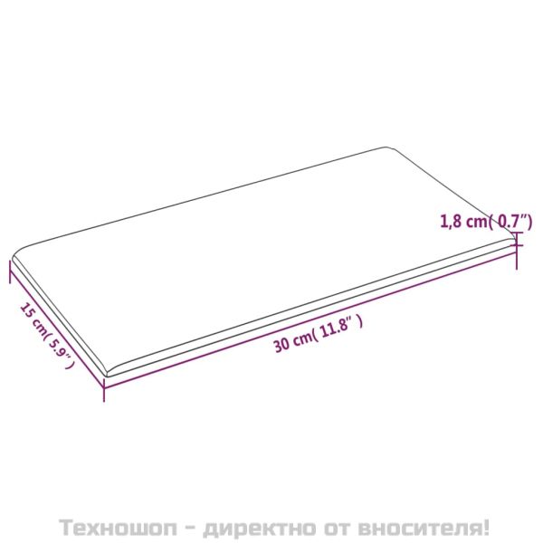 Стенни панели, 12 бр, светлосиви, 30x15 см, кадифе, 0,54 м²