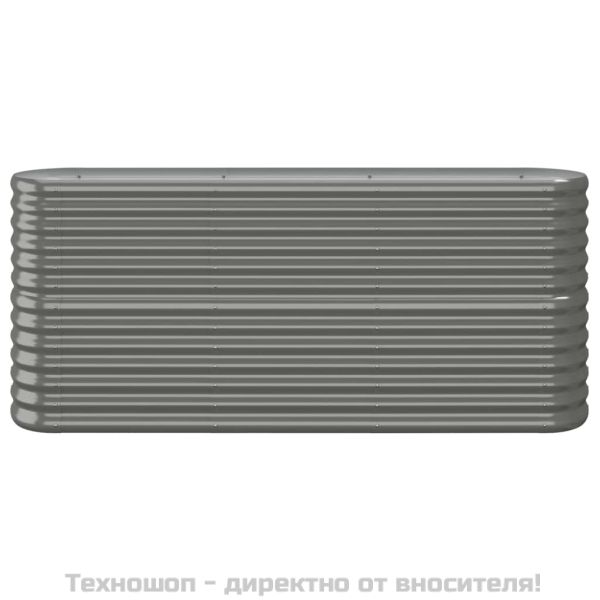 Градинска повдигната леха поцинкована стомана сиво