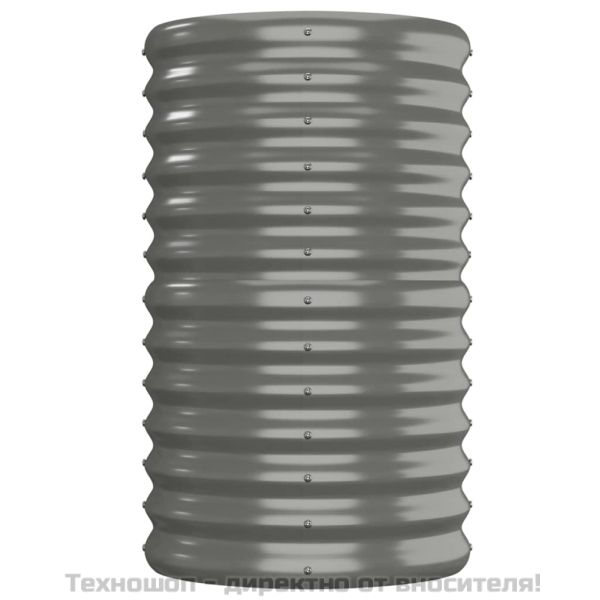 Градинска повдигната леха поцинкована стомана сиво