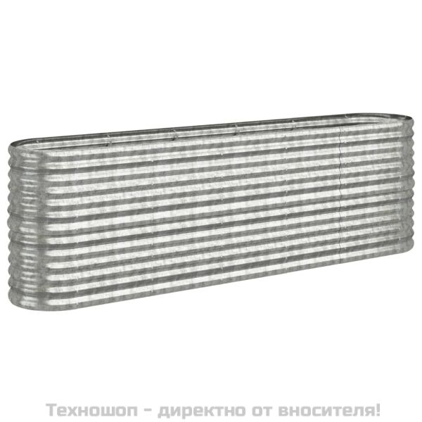 Градинска повдигната леха поцинкована стомана сребрист