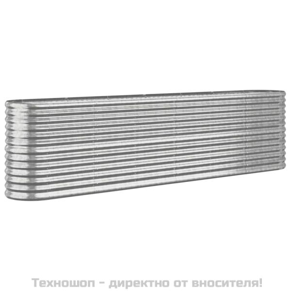 Градинска повдигната леха поцинкована стомана сребрист