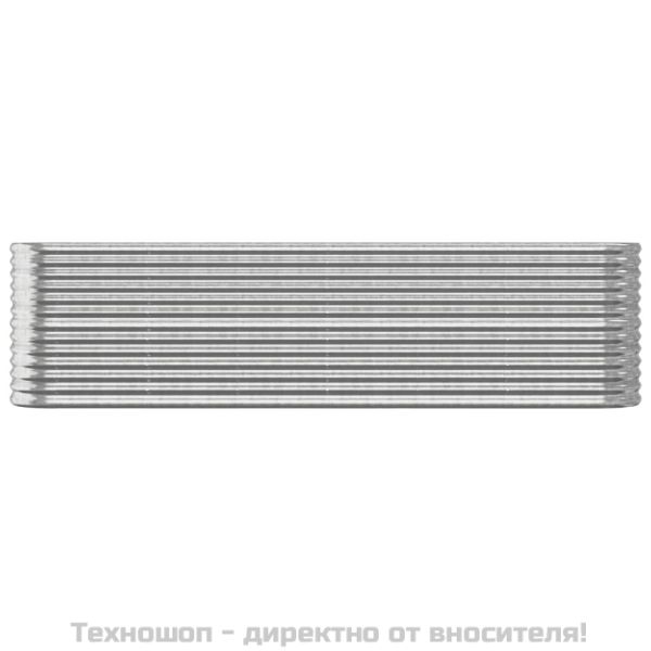 Градинска повдигната леха поцинкована стомана сребрист