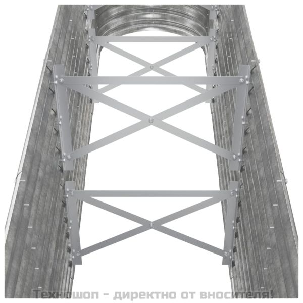 Градинска повдигната леха поцинкована стомана сребрист