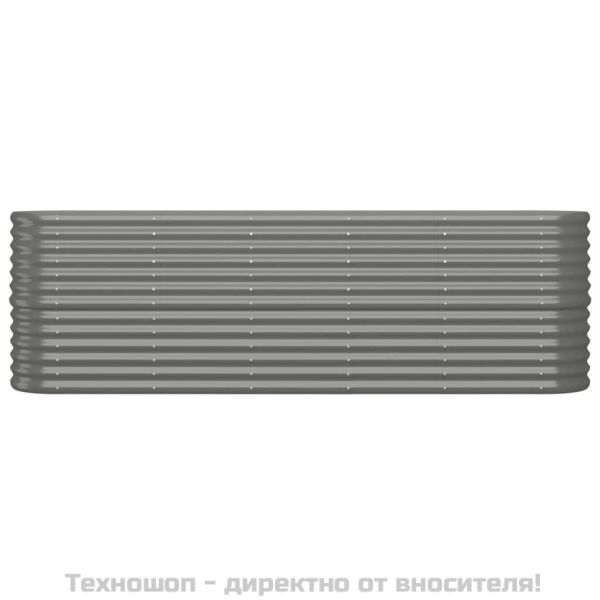 Градинска повдигната леха поцинкована стомана сиво