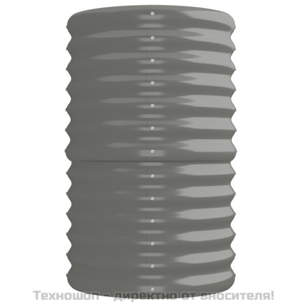 Градинска повдигната леха поцинкована стомана сиво