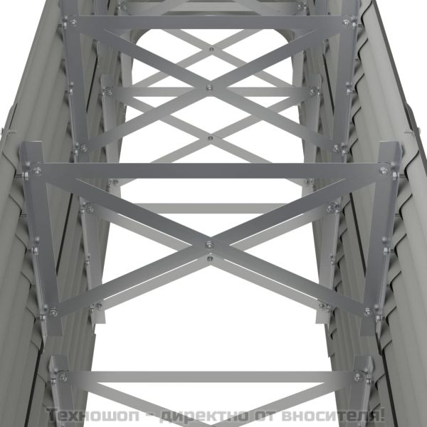 Градинска повдигната леха поцинкована стомана сиво