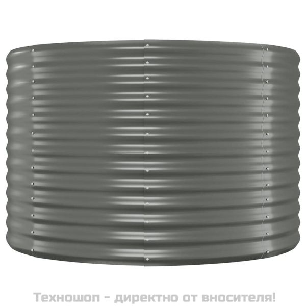 Градинска повдигната леха поцинкована стомана сиво