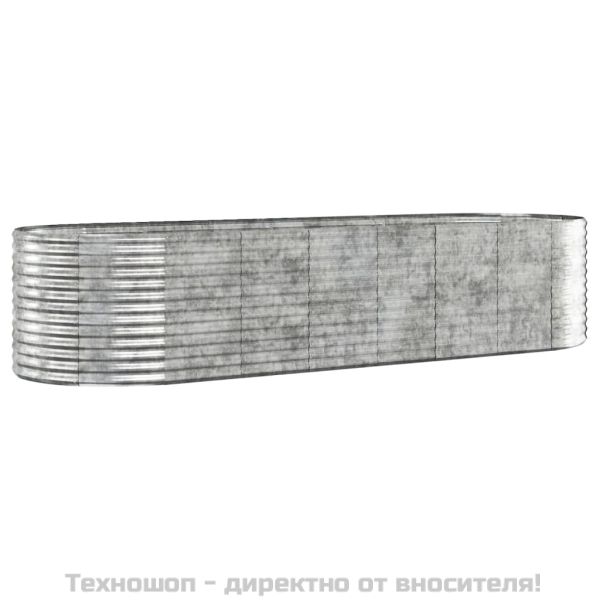 Градинска повдигната леха поцинкована стомана сребрист