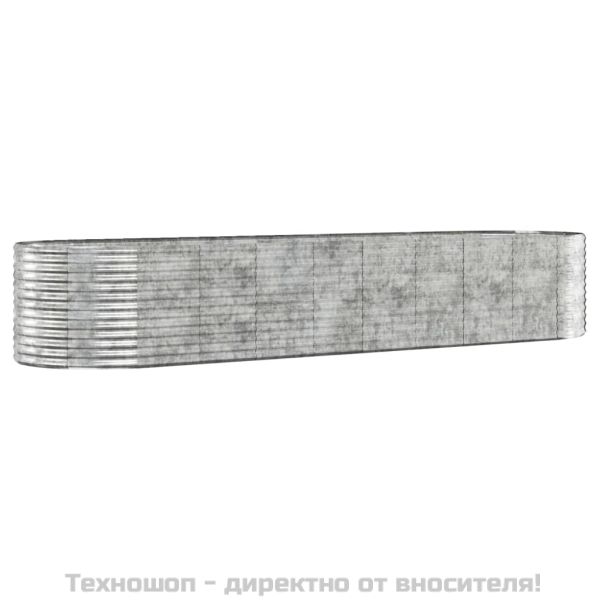 Градинска повдигната леха поцинкована стомана сребрист