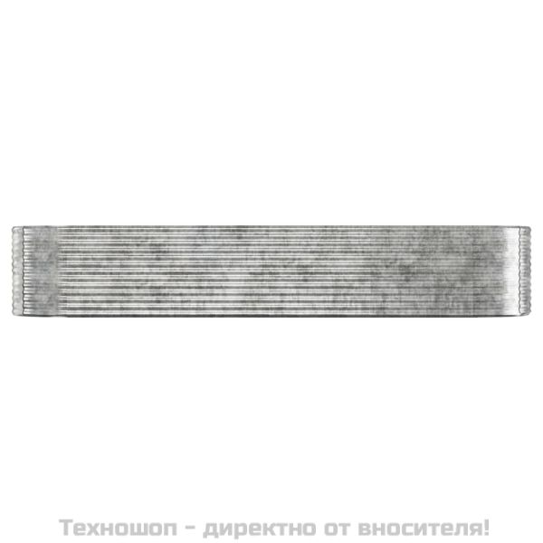 Градинска повдигната леха поцинкована стомана сребрист