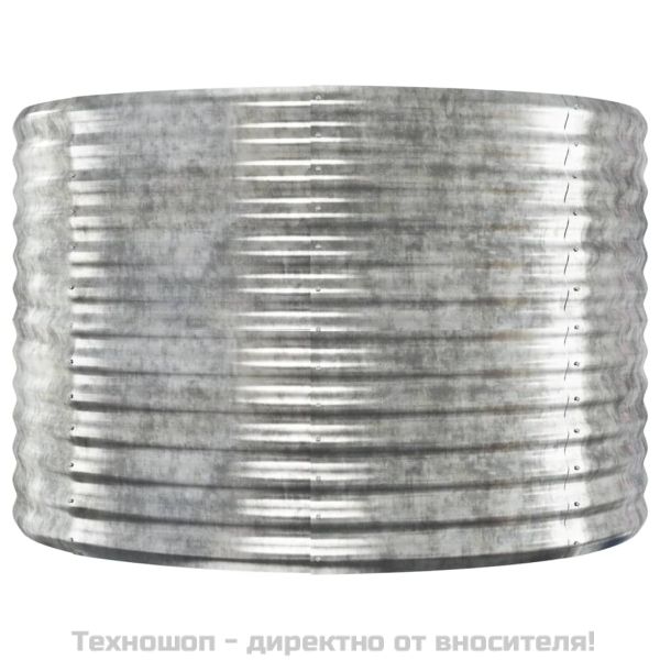 Градинска повдигната леха поцинкована стомана сребрист