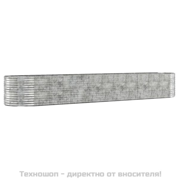 Градинска повдигната леха прахово боядисана стомана сребрист