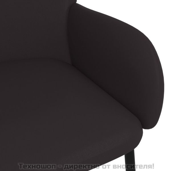 Трапезни столове, 2 бр, черни, изкуствена кожа