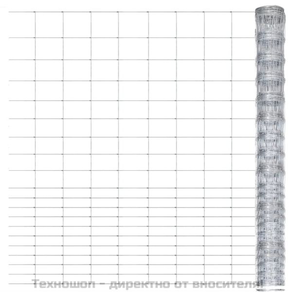 Градинска ограда, поцинкована стомана, 50x1,6 м, сребриста