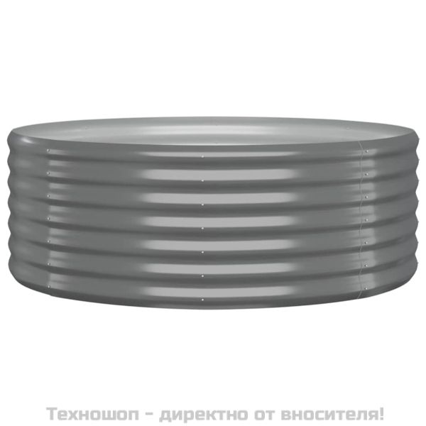 Градинска повдигната леха поцинкована стомана сиво