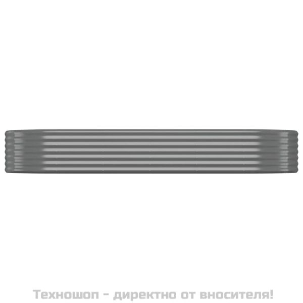 Градинска повдигната леха поцинкована стомана сиво