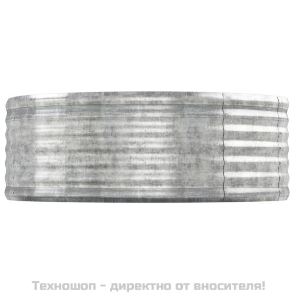 Градинска повдигната леха поцинкована стомана сребрист