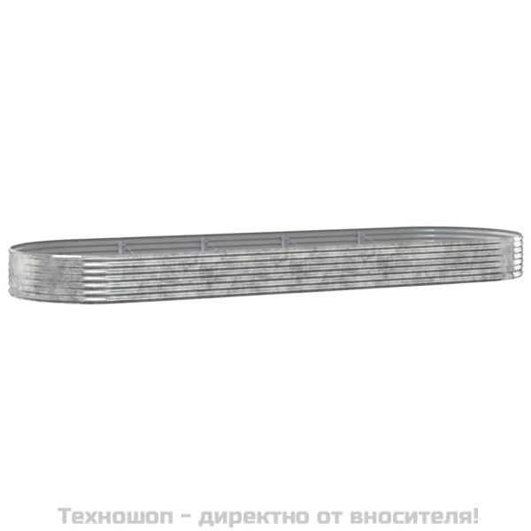 Градинска повдигната леха поцинкована стомана сребрист