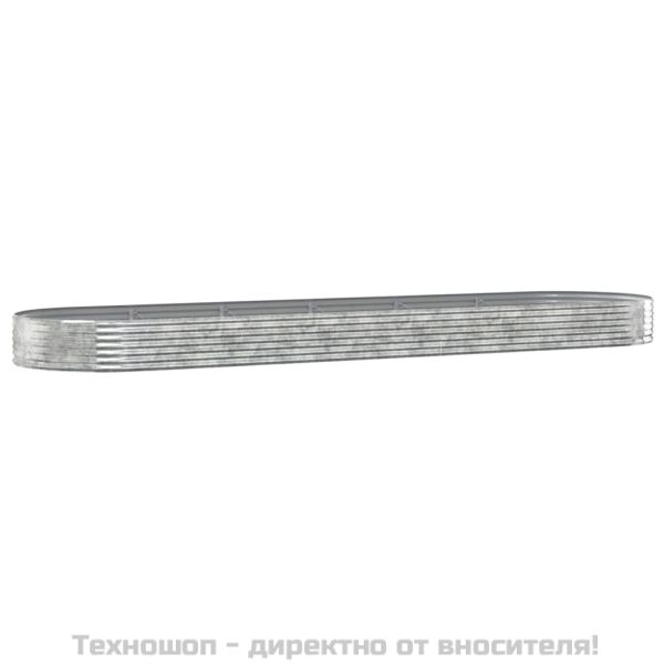 Градинска повдигната леха поцинкована стомана сребрист