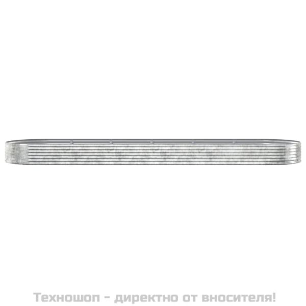 Градинска повдигната леха поцинкована стомана сребрист