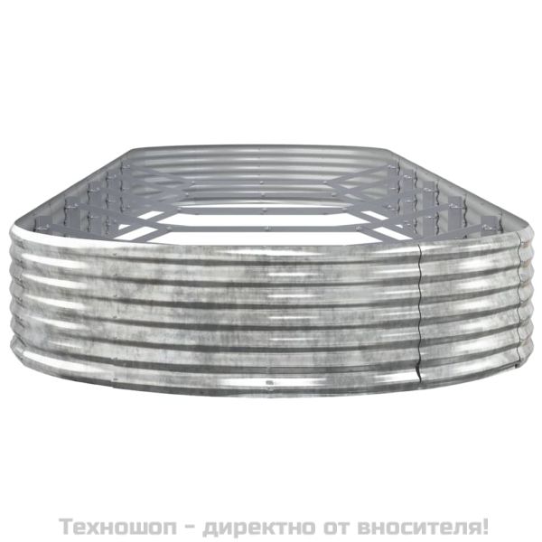 Градинска повдигната леха поцинкована стомана сребрист