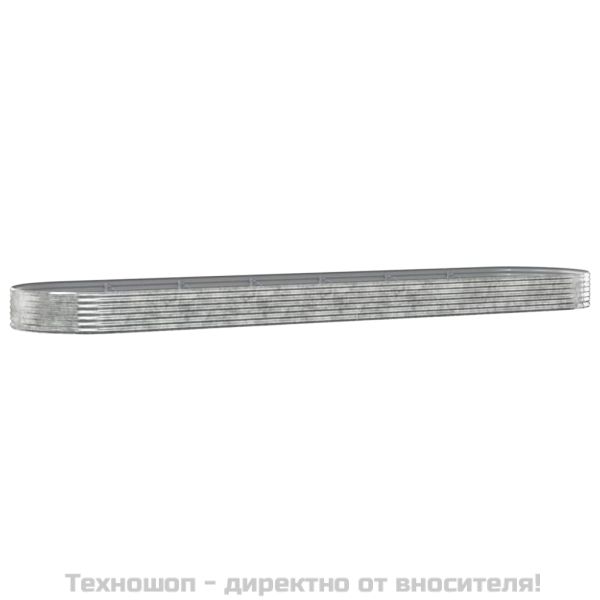 Градинска повдигната леха поцинкована стомана сребрист