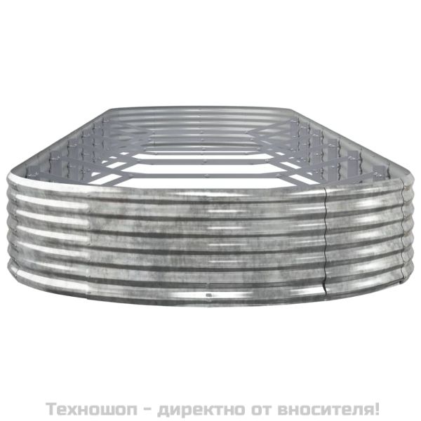 Градинска повдигната леха поцинкована стомана сребрист