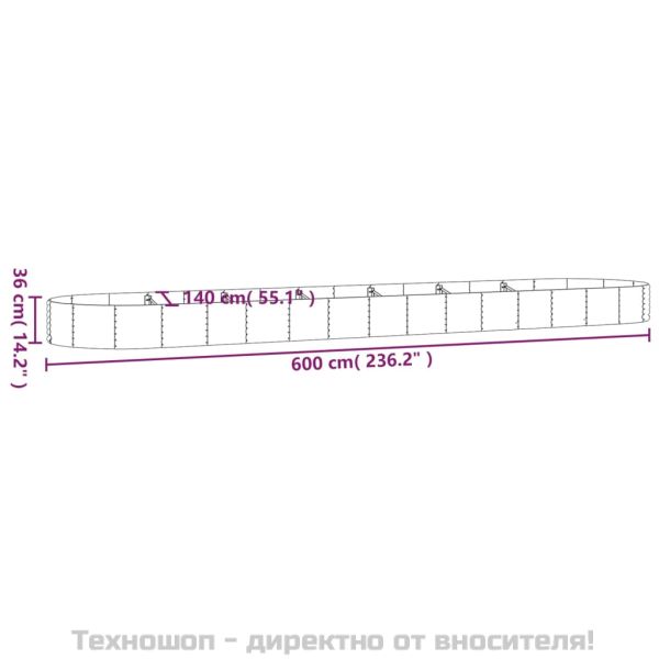 Градинска повдигната леха поцинкована стомана сребрист