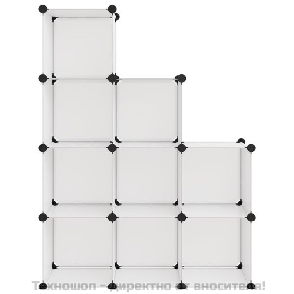 Органайзер с кубични отделения, 9 куба, прозрачен, PP