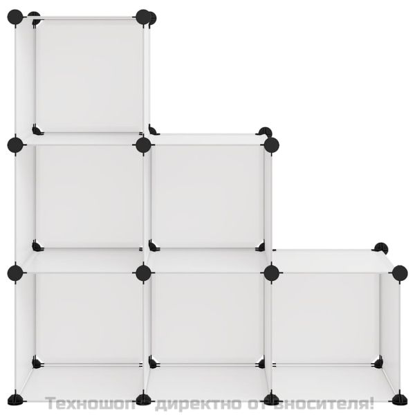 Органайзер с кубични отделения, 6 куба, прозрачен, PP