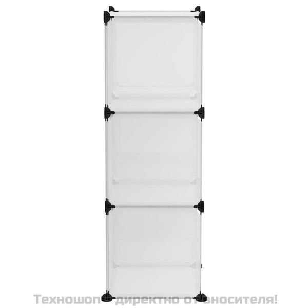 Органайзер с кубични отделения, 6 куба, прозрачен, PP