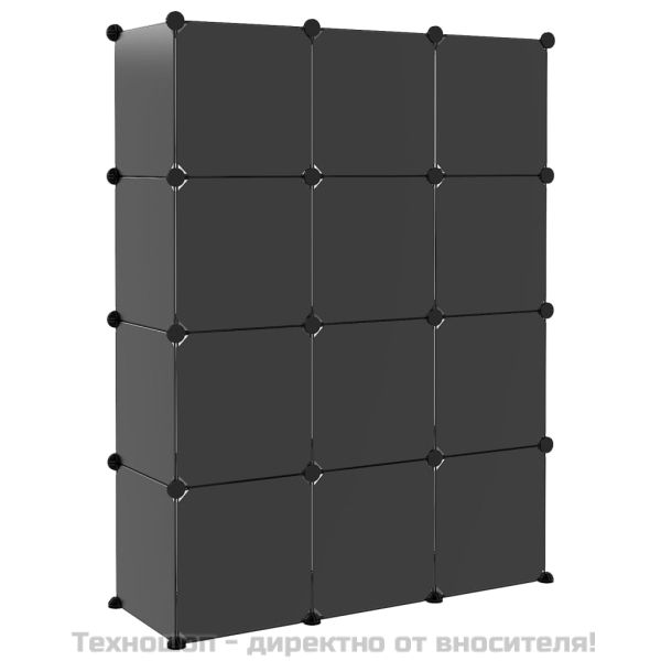 Органайзер за кубчета за съхранение с 12 кубчета и вратички