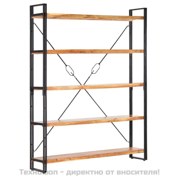 Библиотека с 5 рафта, 140x30x180 см, акация масив