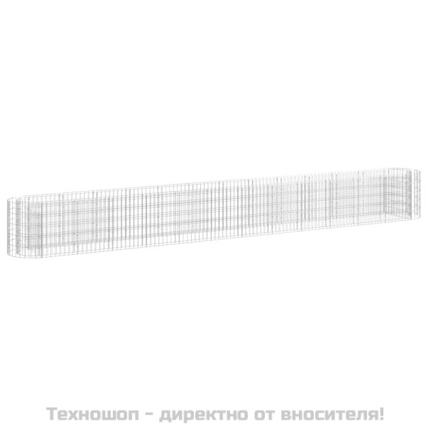Габион повдигната леха, поцинковано желязо, 470x50x50 cм