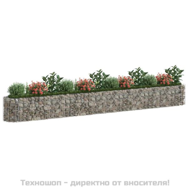 Габион повдигната леха, поцинковано желязо, 470x50x50 cм