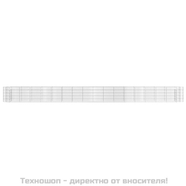 Габион повдигната леха, поцинковано желязо, 610x50x50 cм