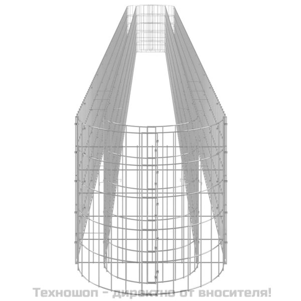Габион повдигната леха, поцинковано желязо, 610x50x50 cм