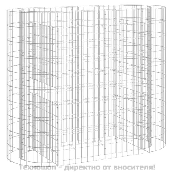 Габион повдигната леха, поцинковано желязо, 120x50x100 cм