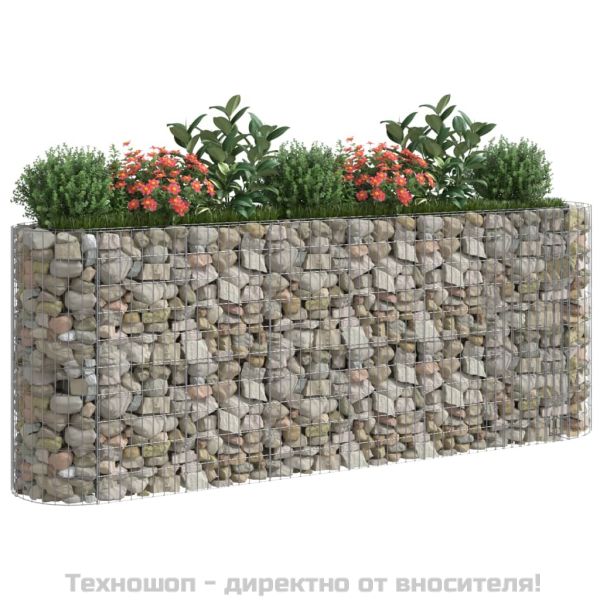 Габион повдигната леха, поцинковано желязо, 260x50x100 cм