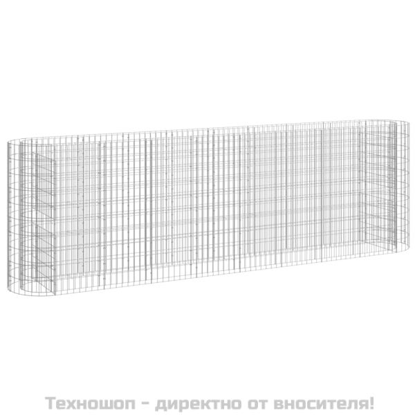 Габион повдигната леха, поцинковано желязо, 330x50x100 cм