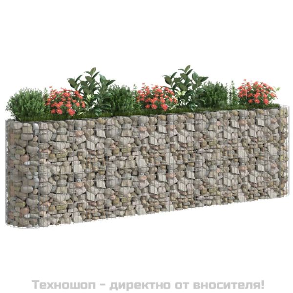 Габион повдигната леха, поцинковано желязо, 330x50x100 cм