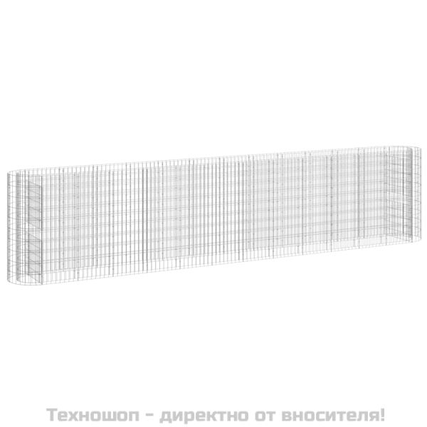 Габион повдигната леха, поцинковано желязо, 470x50x100 cм