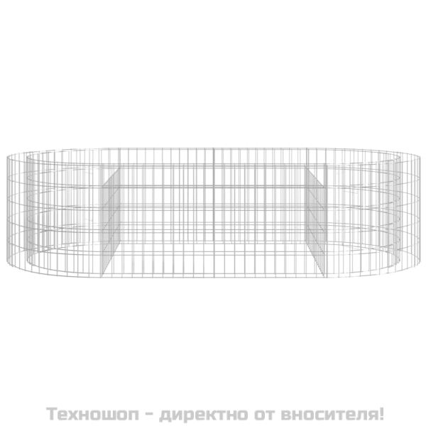 Габион повдигната леха, поцинковано желязо, 200x100x50 cм